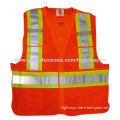 110gsm mesh fabric high visibility vest in lime/orange, conforms to ANSI class 2